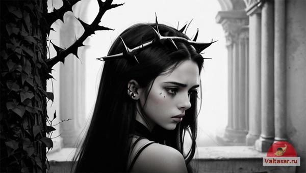 девушка в терновом венке