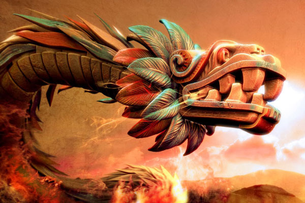 пернатый змей Кецалькоатль