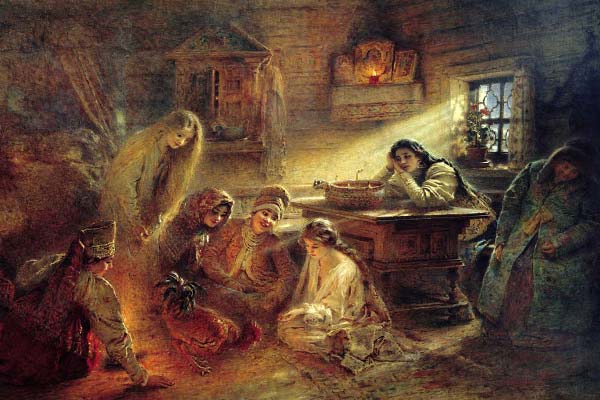 святочные гадания, картина