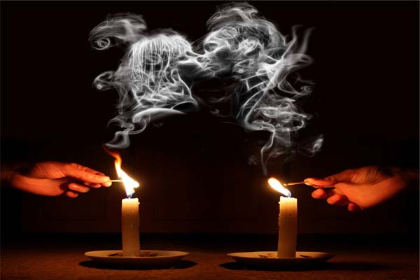 свеча дым мужчина и женщина