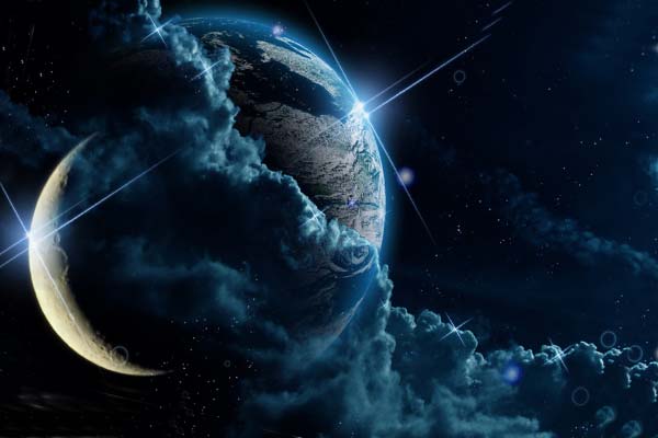 Луна в небе