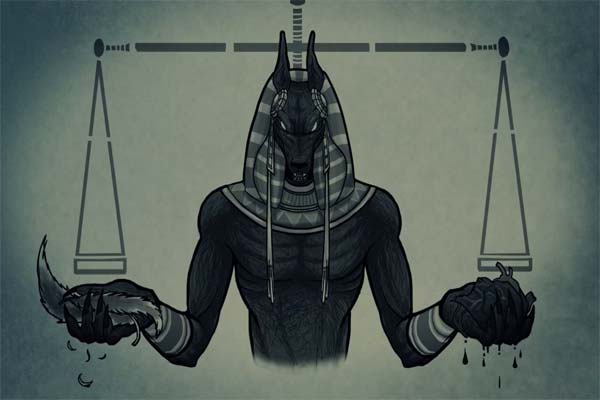 Анубис взвешивает душу