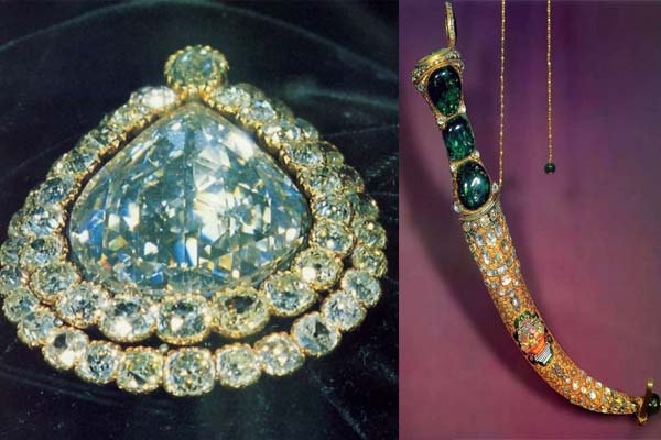 Бриллиант и инкрустированный кинжал