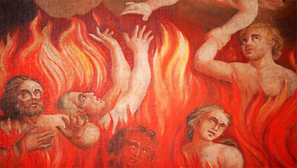 ад, люди в огне