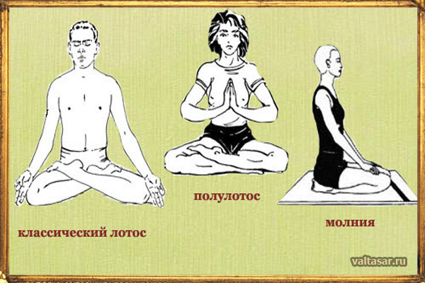 позы для медитации