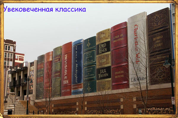 необычный дом в виде библиотеки