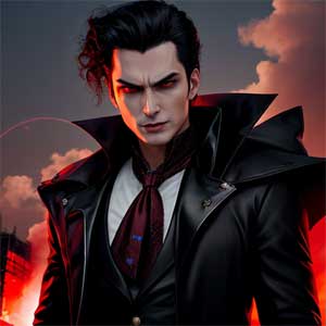 вампир в черном плаще