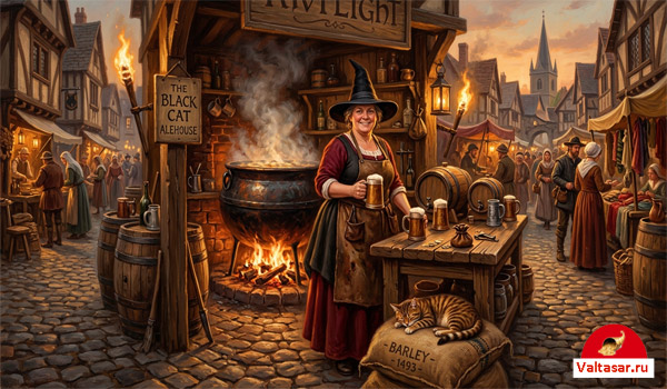 женщина торговка пивом в средневековье