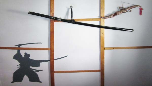 Композиция - самурай и катана