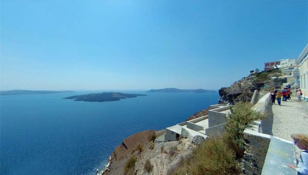 Вид с острова на море