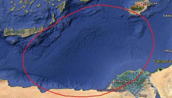 предположительное нахождение Атлантиды на дне морском