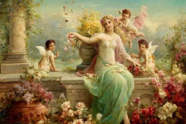 богиня и ангелочки