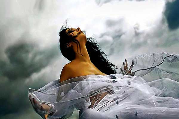 девушка и ветер