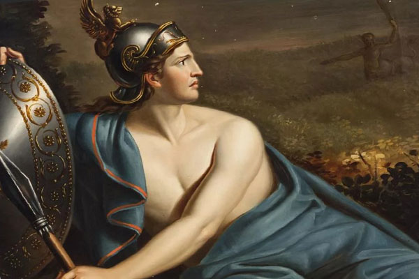 Ахилл с щитом и копьем