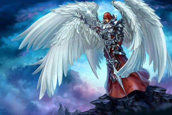 готический рисунок ангела