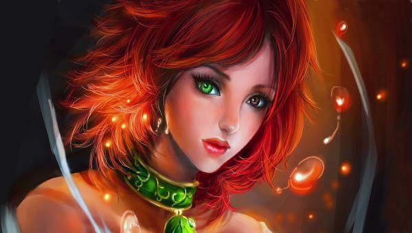 рыжая ведьма с зелёными глазами