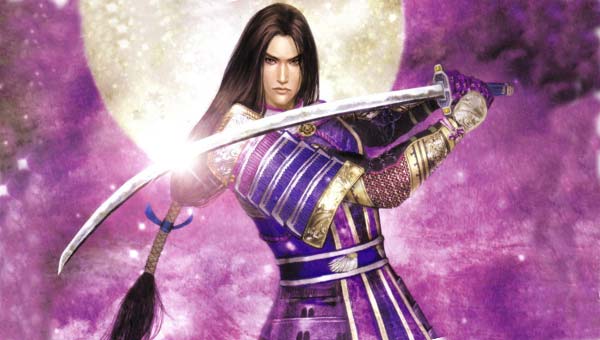 самурай с катаной и длинными волосами