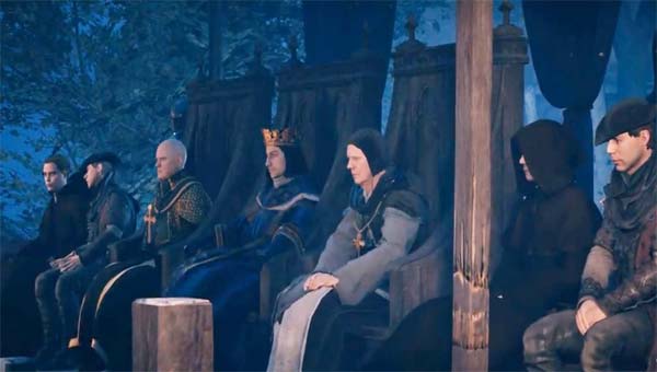 суд над Жаком де Моле (король Филипп IV и папа римский Климент V)