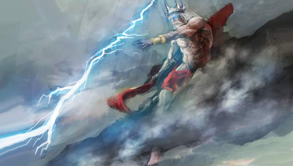 Перун посылает молнию