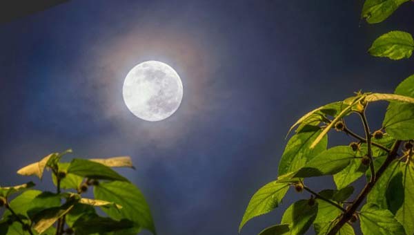 таинственная Луна в небе