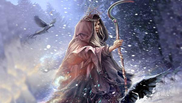 богиня Марена с жезлом