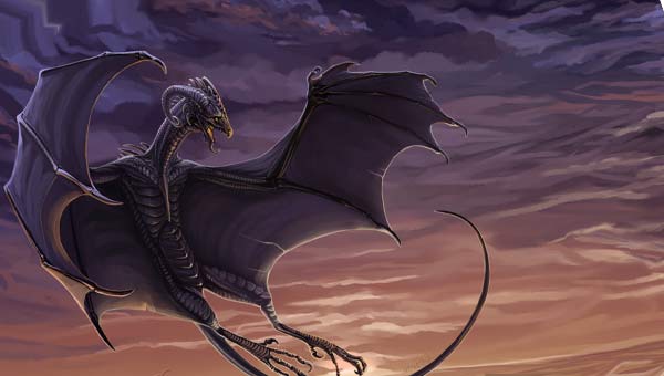 фиолетовый дракон (виверна) аждая