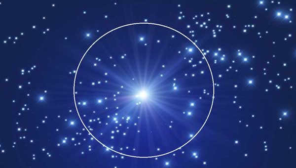 окружность и звездное небо