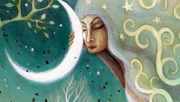 абстрактная картинка с Луной