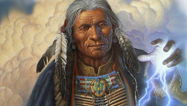 шаман на фоне облака