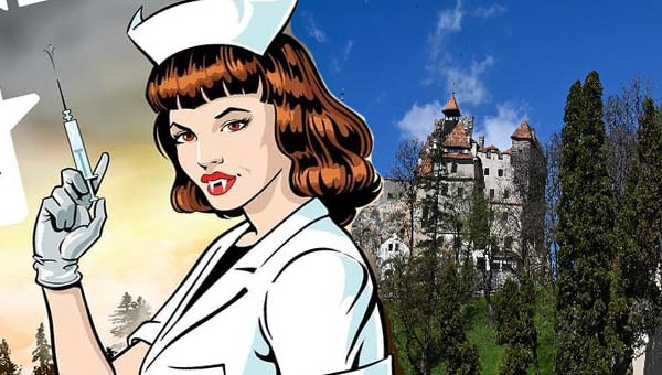 медсестра вампир со шприцем