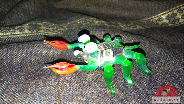 стеклянная фигурка крабик