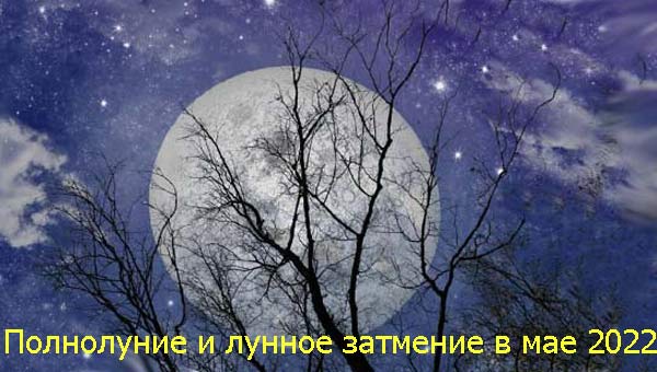 огромная Луна в ночном небе