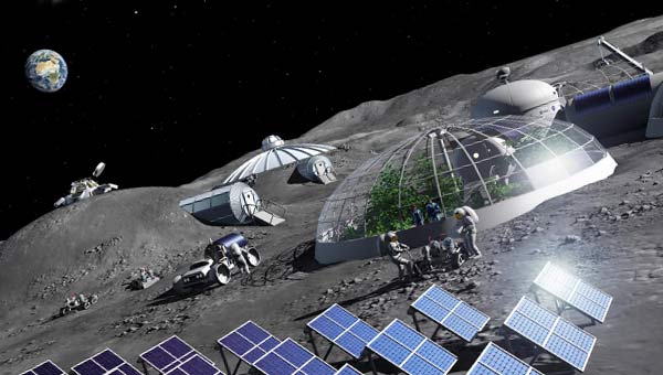 городок на Луне