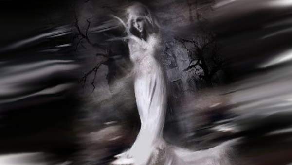 призрачный силуэт девушки