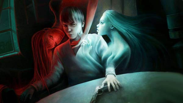 призрачная девушка и парень