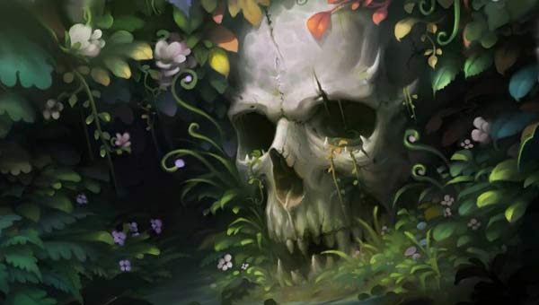 цветы и череп