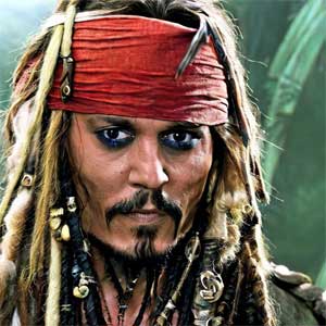 Джонни Депп в образе капитана Джека Воробья