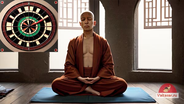 монах медитирует