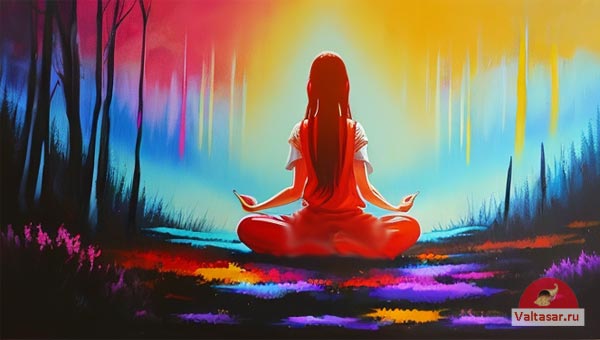 цветной лес, медитация