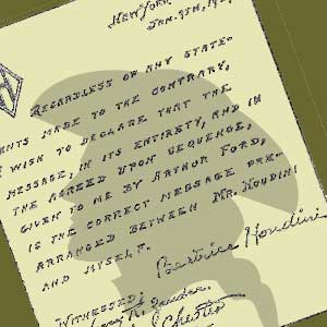 заявление жены Гудини