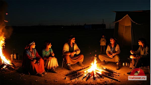 цыгане возле костра