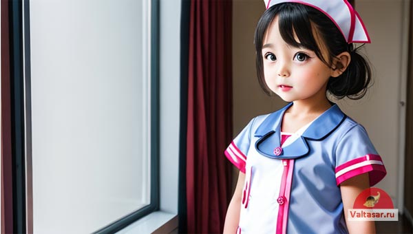 девочка ребенок в костюме медсестры