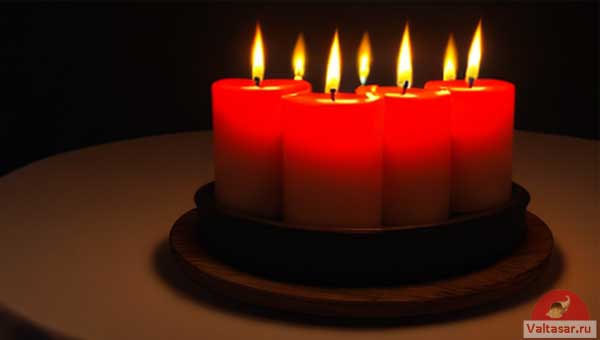 красные свечи