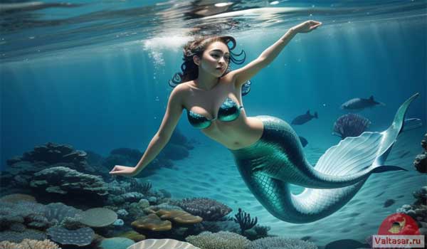 русалка под водой