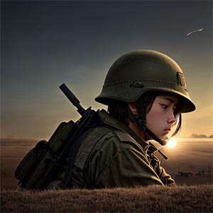 девушка в военной форме