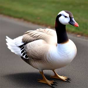 гусь на дорожке