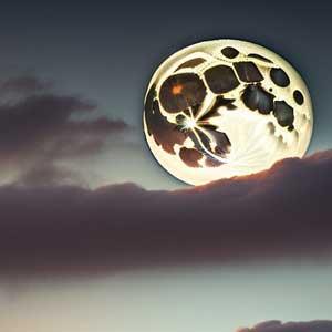 луна из-за горизонта