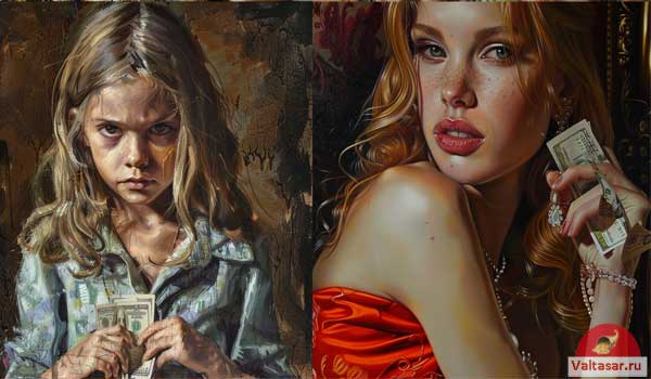 девочка, девушка и деньги