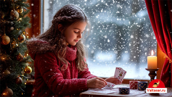 девушка гадает