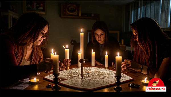 девушки гадают